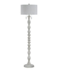 Sorriso White Wood Texture Floor Lamp-1