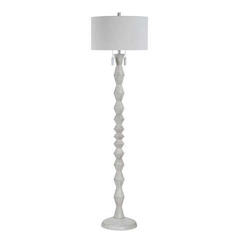 Sorriso White Wood Texture Floor Lamp-3