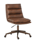 Stinson Cognac Faux Leather Office Chair-1