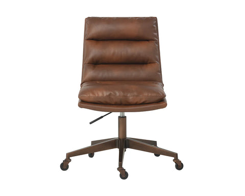 Stinson Cognac Faux Leather Office Chair-2