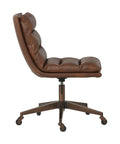 Stinson Cognac Faux Leather Office Chair-3