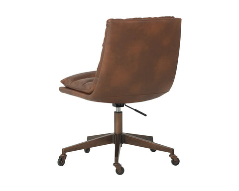 Stinson Cognac Faux Leather Office Chair-4
