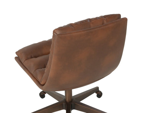 Stinson Cognac Faux Leather Office Chair-5