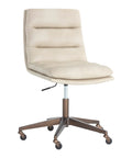 Stinson Cream Faux Leather Office Chair-1