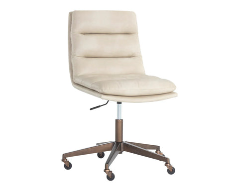 Stinson Cream Faux Leather Office Chair-1