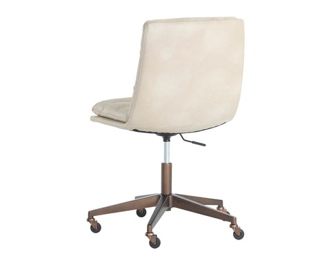 Stinson Cream Faux Leather Office Chair-3