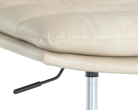 Stinson Cream Faux Leather Office Chair-4