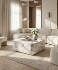 Strut Marble Look Coffee Table - Sunpan