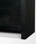 Suri Black Mango Wood Arched Curio Cabinet -10