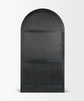 Suri Black Mango Wood Arched Curio Cabinet -4