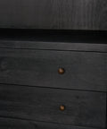 Suri Black Mango Wood Arched Curio Cabinet -9