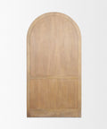 Suri Light Brown Mango Wood Arched Curio Cabinet -4