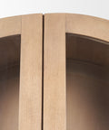 Suri Light Brown Mango Wood Arched Curio Cabinet -7