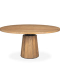 Swanson 60" Light Brown Mango Wood Pedestal Dining Table -1