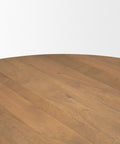 Swanson 60" Light Brown Mango Wood Pedestal Dining Table -3