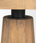 Swanson 60" Light Brown Mango Wood Pedestal Dining Table -4