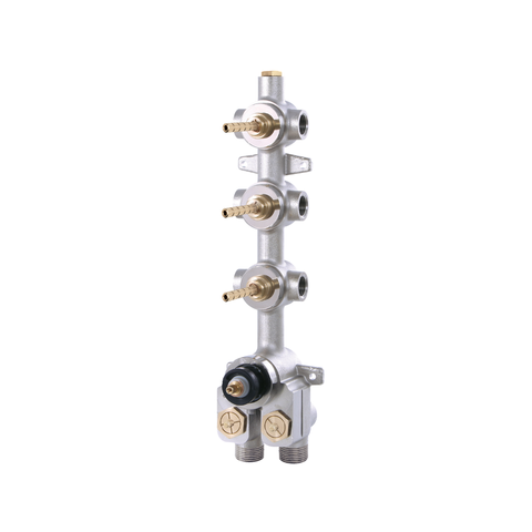 T12003 Turbo High-Flow Thermostatic Rough-In Valve with Three Independent Shut-Offs - Aquabrass