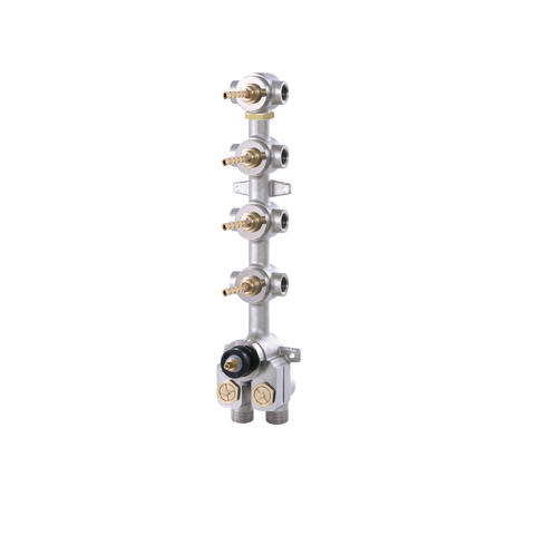 T12004 Turbo High-Flow Thermostatic Rough-In Valve with Four Independent Shut-Offs - Aquabrass