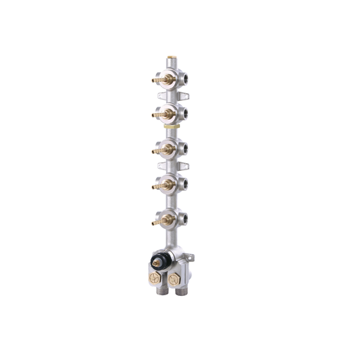T12005 Turbo High-Flow Thermostatic Rough-In Valve with Five Independent Shut-Offs - Aquabrass