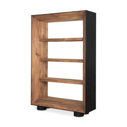 Tabor Reclaimed Pine Wood Bookcase-1