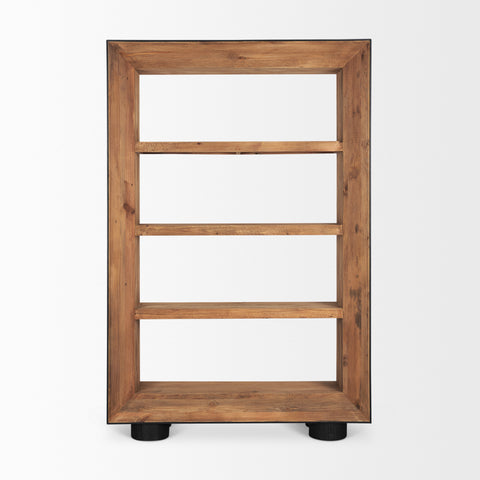 Tabor Reclaimed Pine Wood Bookcase-2
