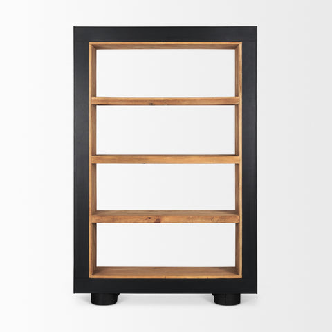 Tabor Reclaimed Pine Wood Bookcase-4