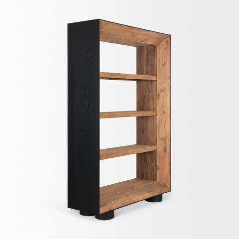 Tabor Reclaimed Pine Wood Bookcase-5