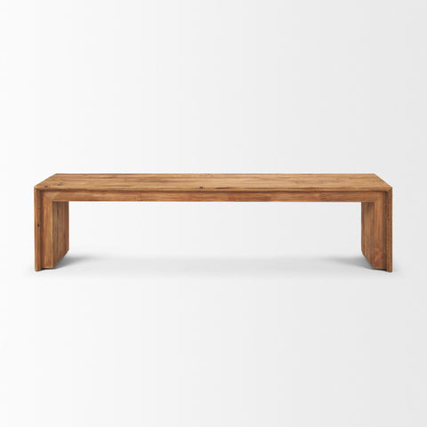Tahira Brown Recycled Solid Wood Bench -2