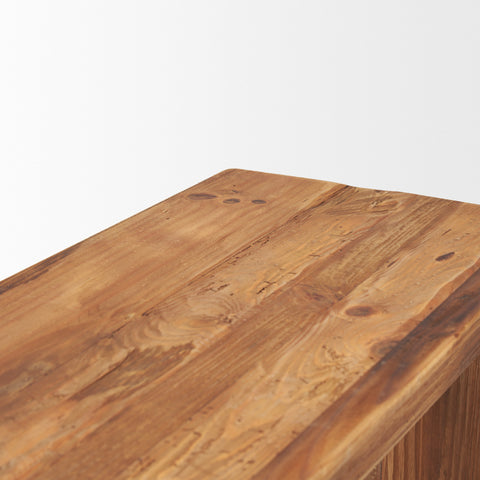 Tahira Brown Recycled Solid Wood Bench -5