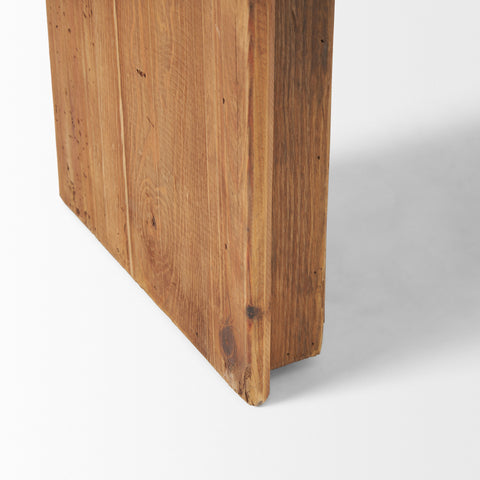 Tahira Brown Recycled Solid Wood Bench -7