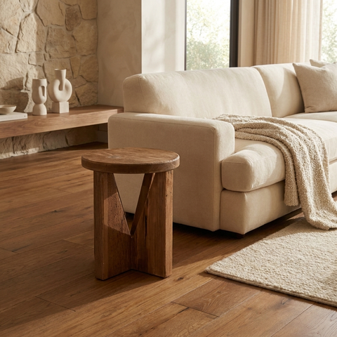 Tahlia Natural Recycled Pine Stool