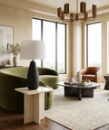 Tala Matte Black Cement Table Lamp 