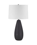 Tala Matte Black Cement Table Lamp -2