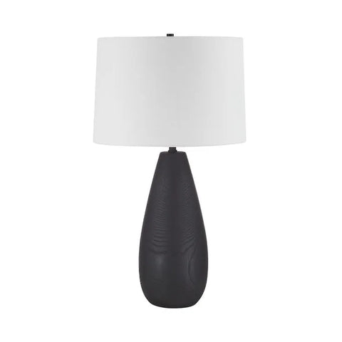 Tala Matte Black Cement Table Lamp -2