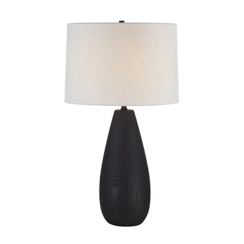 Tala Matte Black Cement Table Lamp -4