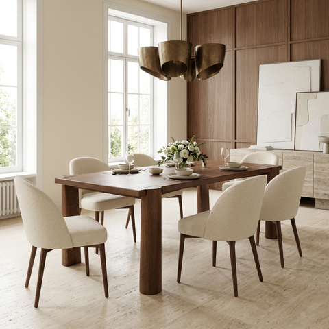 Tammar 84" Medium Brown Mango Wood Dining Table 