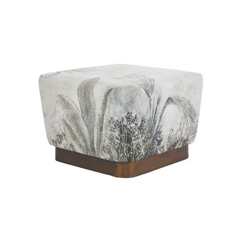Tangle Printed Velvet Ottoman-1