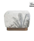 Tangle Printed Velvet Ottoman-2