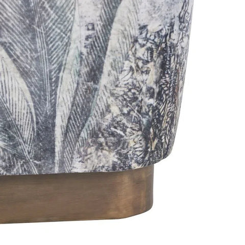 Tangle Printed Velvet Ottoman-3