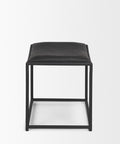 Taniel Black Full-Grain Leather Stool-3
