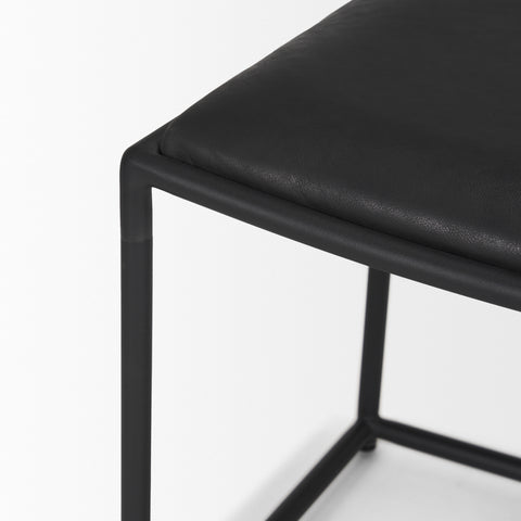 Taniel Black Full-Grain Leather Stool-6