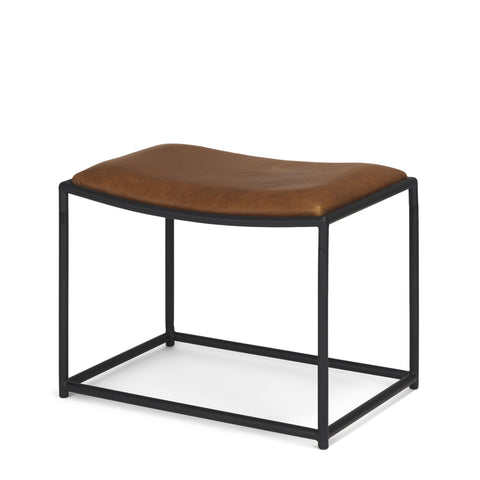 Taniel Brown Full-Grain Leather Stool -1