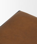 Taniel Brown Full-Grain Leather Stool -5