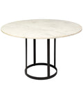 Tanner 48" White Banswara Marble Round Dining Table -1