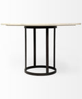 Tanner 48" White Banswara Marble Round Dining Table -2