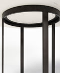 Tanner 48" White Banswara Marble Round Dining Table -4
