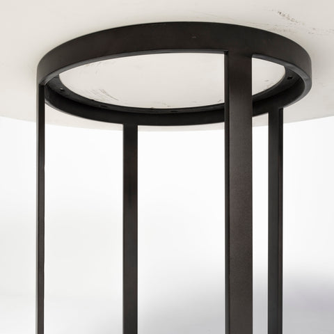 Tanner 48" White Banswara Marble Round Dining Table -4
