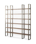 Taunton Brown Solid Hardwood Shelving Unit -1