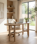 Taylin Solid Elm Wood Desk 
