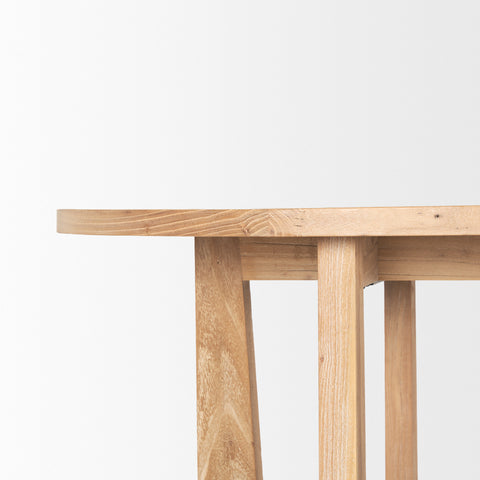 Taylin Solid Elm Wood Desk -7